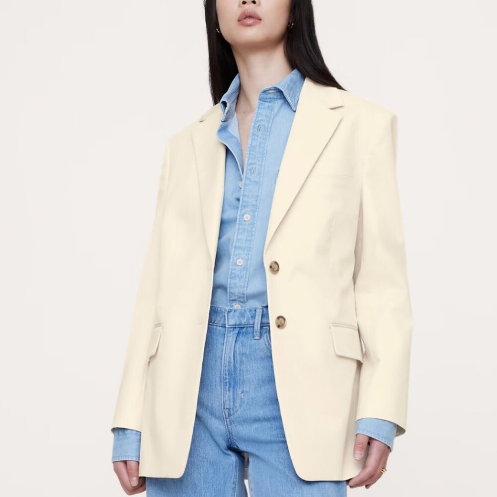 NWT Banana Republic Oversized Cotton Blazer